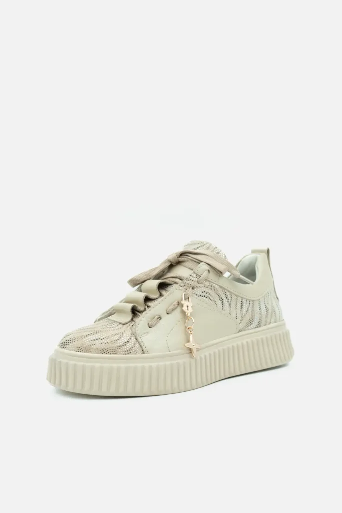 Kožne patike svetla bež