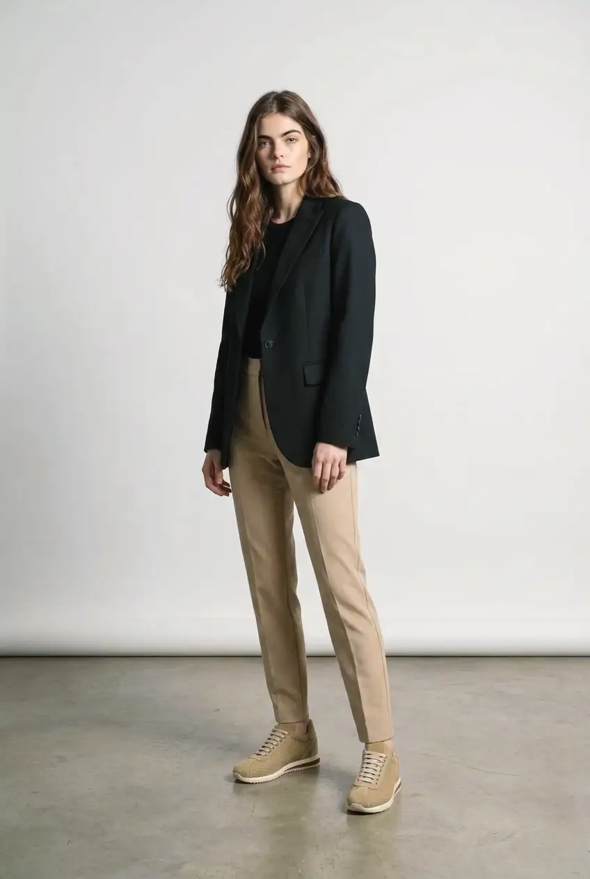 patike od brušene kože i mrežice