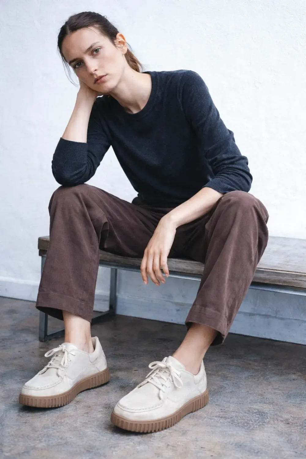 Niske ženske kožne cipele