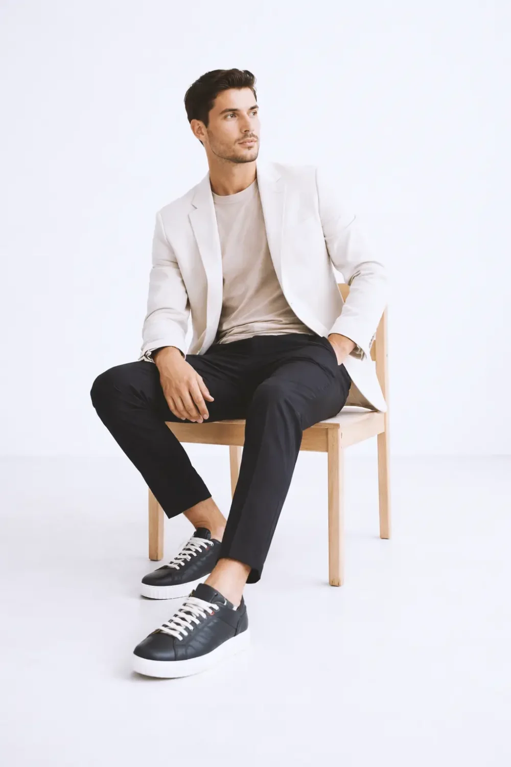 Navy Platform Sneaker