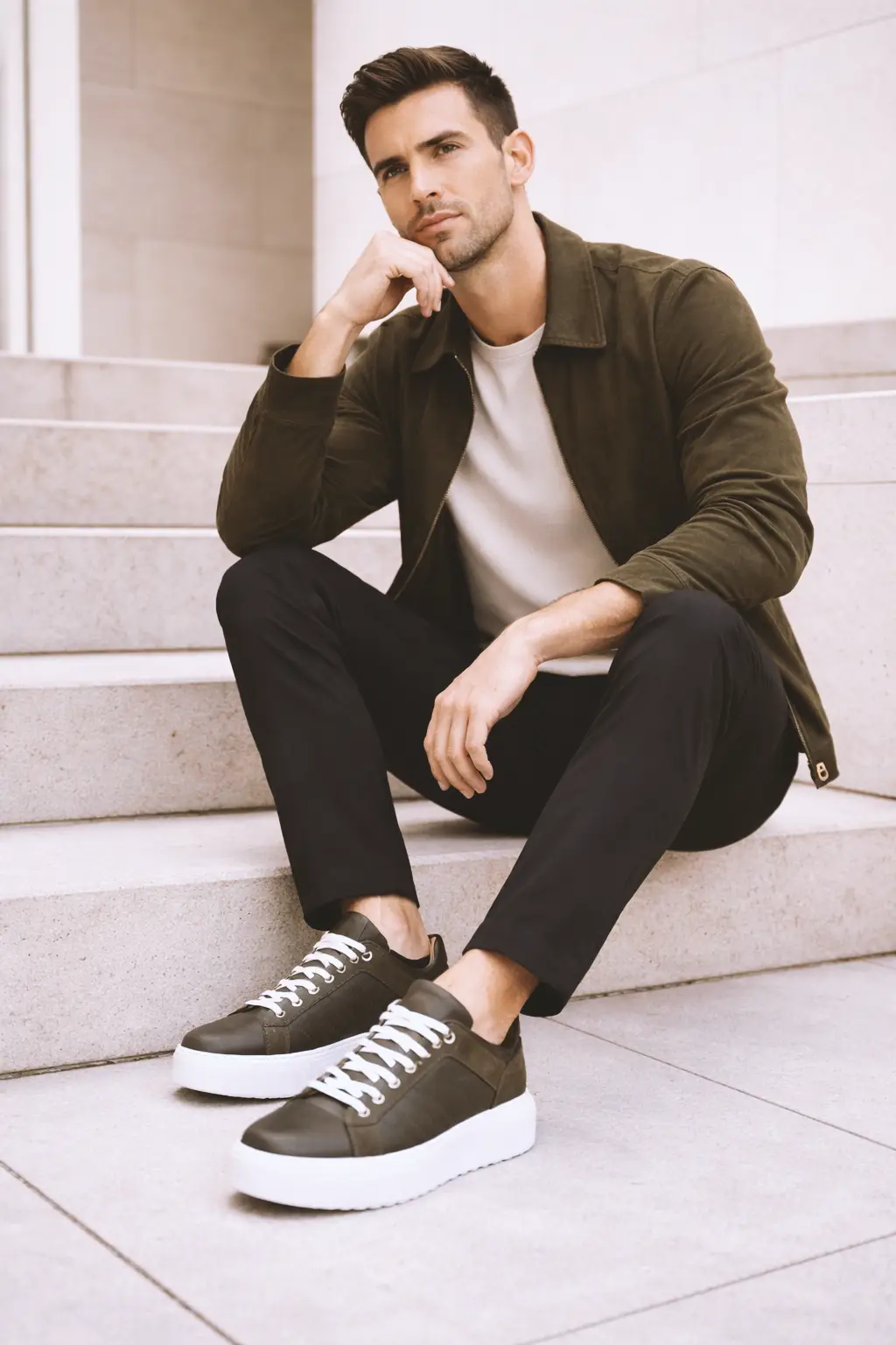 Maslinaste platform patike