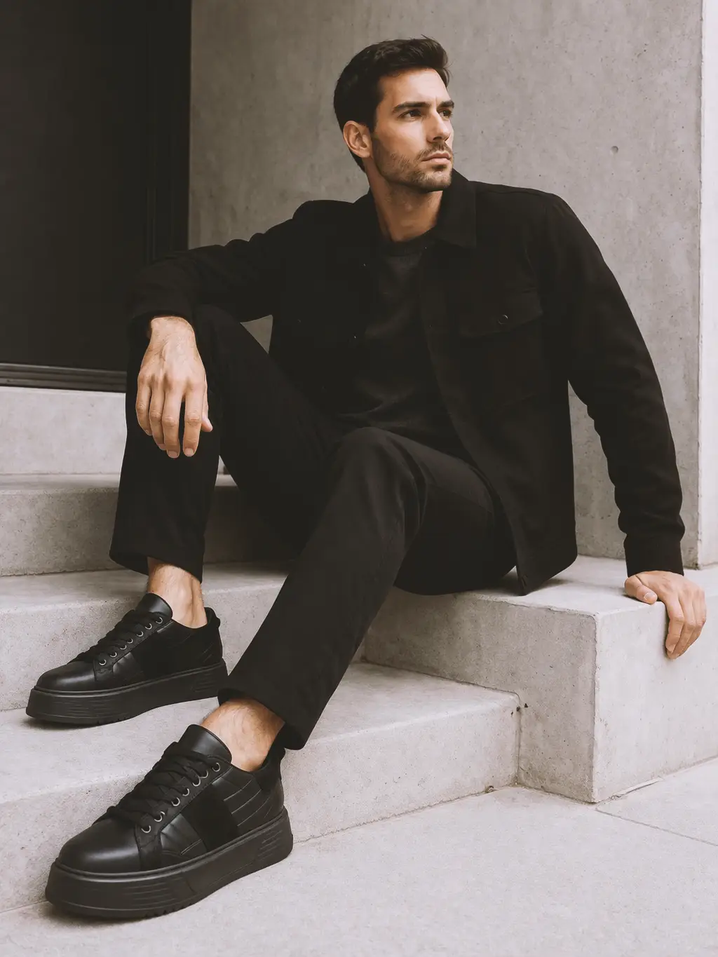 Crne platform patike