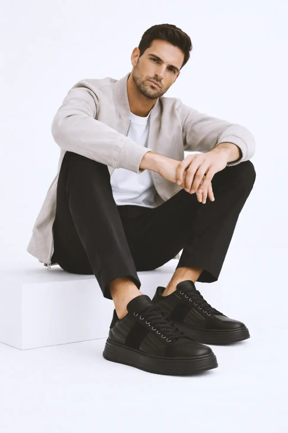 Crne platform patike