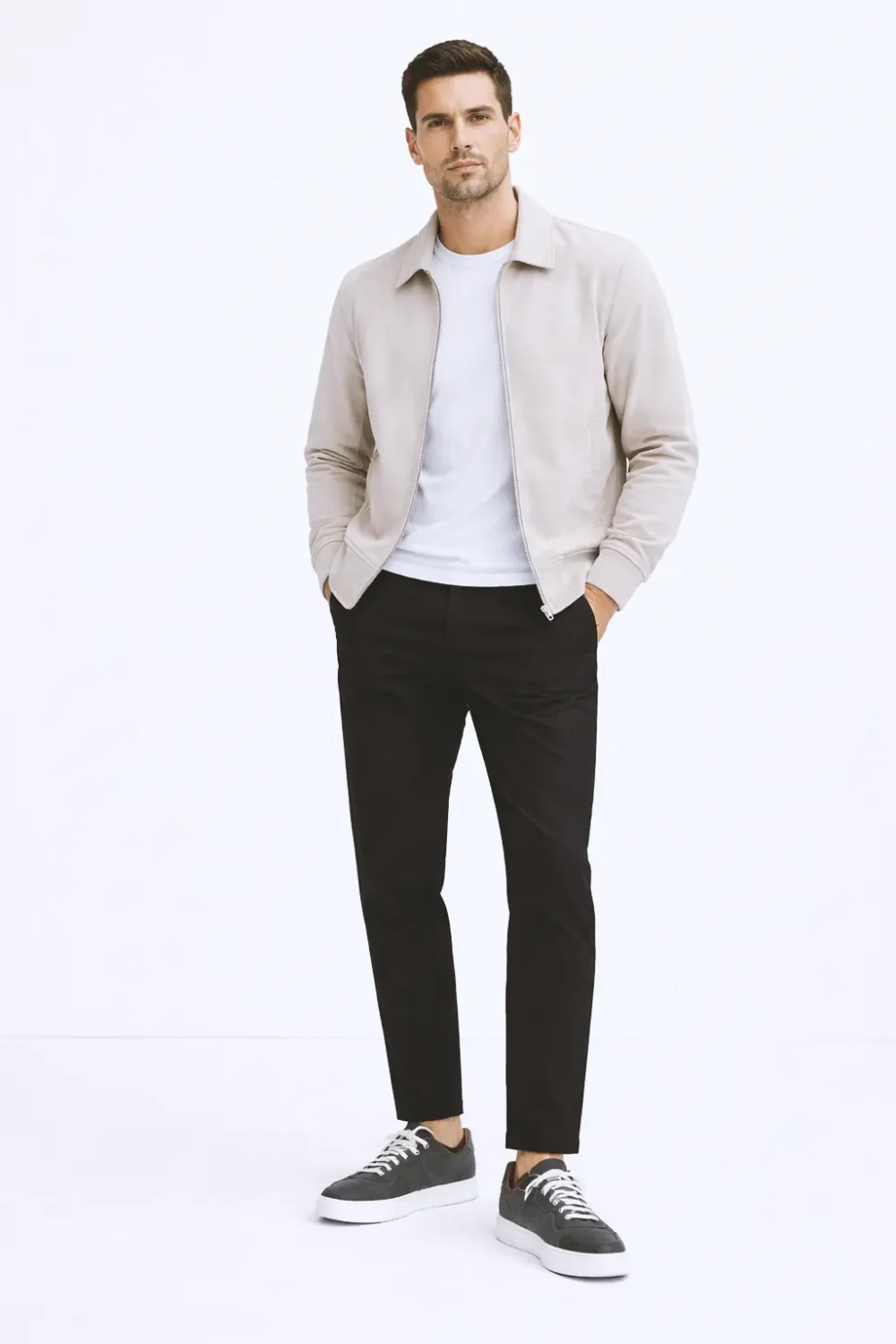 Tamno sive patike od brušene kože